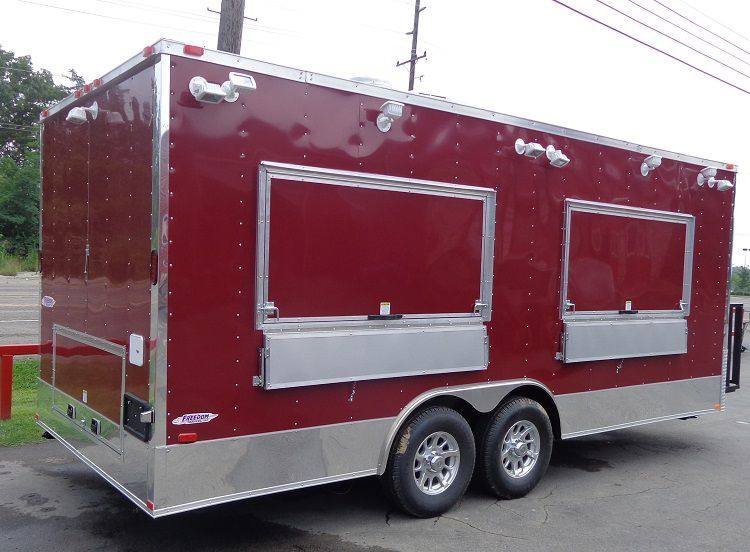 Concession Trailer 8.5′ x 20′ Red – Custom Enclosed Event Food Kitchen — photo 9