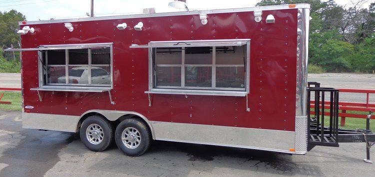 Concession Trailer 8.5′ x 20′ Red – Custom Enclosed Event Food Kitchen — photo 12