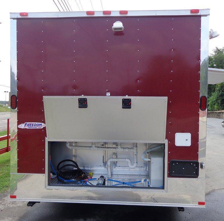 Concession Trailer 8.5′ x 20′ Red – Custom Enclosed Event Food Kitchen — photo 11