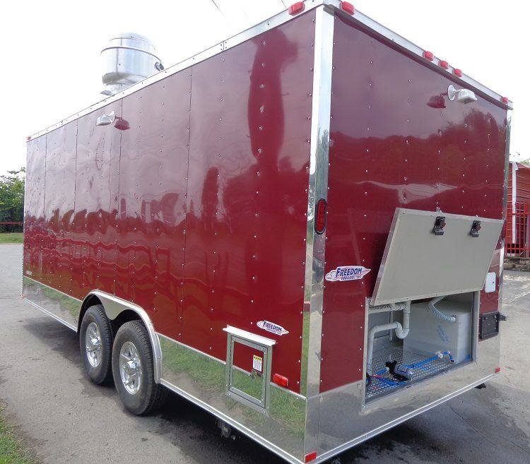 Concession Trailer 8.5′ x 20′ Red – Custom Enclosed Event Food Kitchen — photo 15