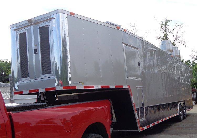 Concession Trailer 8.5’x36′ Gray – Gooseneck Enclosed Event Food Kitchen — photo 3