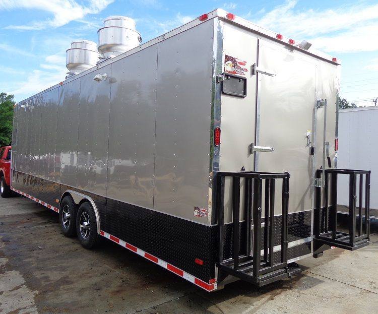 Concession Trailer 8.5’x36′ Gray – Gooseneck Enclosed Event Food Kitchen — photo 5