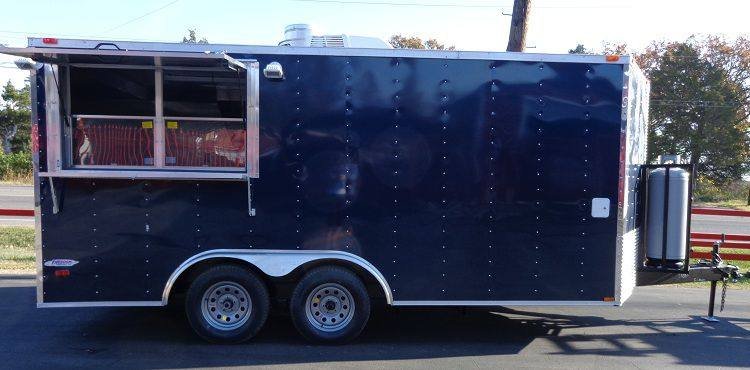 Concession Trailer 8.5’x16′ Indigo Blue – Catering Event Vending Food — photo 4