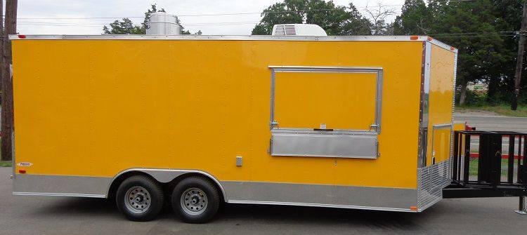 Concession Trailer 8.5′ x 20′ (Yellow) Enclosed Vending Food Custom — photo 11