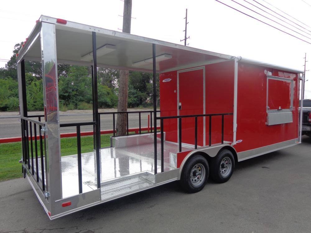 Concession Trailer 8.5′ x 24′ Red – BBQ Event Food Catering — photo 3