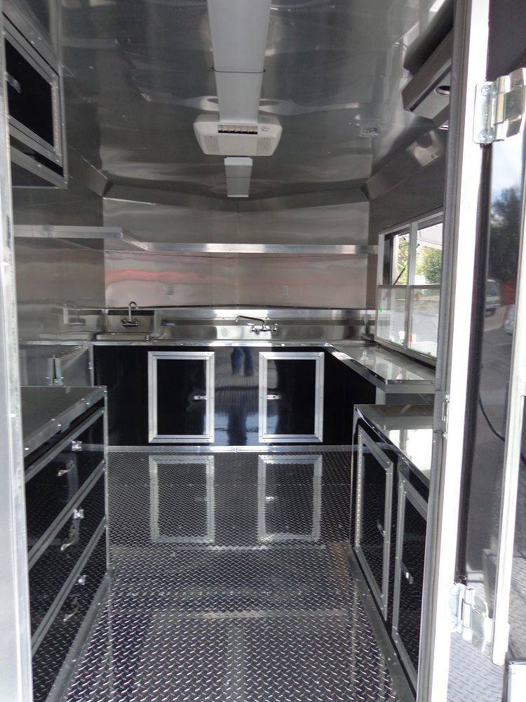 Concession Trailer 8.5′ x 20′ Black – BBQ Smoker Food Vending — photo 3