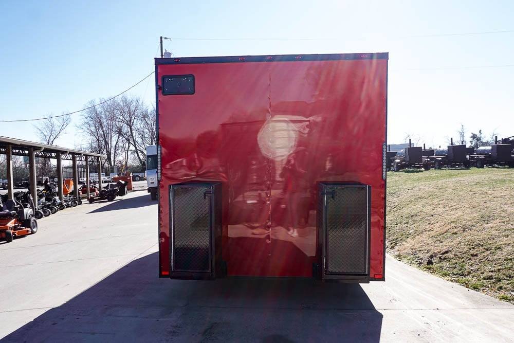 8.5 x 20 Red V-Nose Concession with Blackout Trim Vending — photo 6