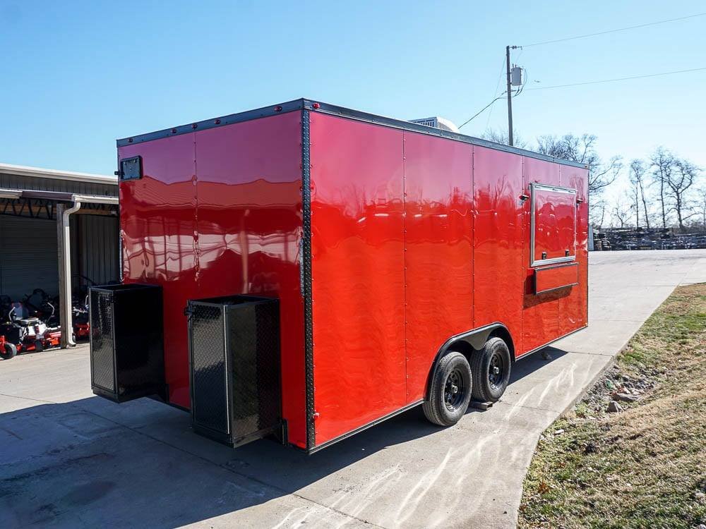 8.5 x 20 Red V-Nose Concession with Blackout Trim Vending — photo 7