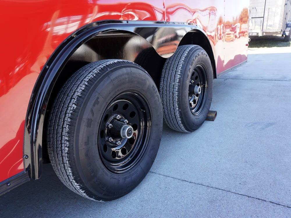 8.5 x 20 Red V-Nose Concession with Blackout Trim Vending — photo 15