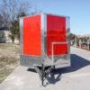 8.5 x 22 BBQ concession trailer red with 8-foot porch