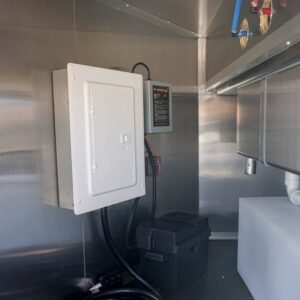 8.5 x 22 BBQ concession trailer red with 8-foot porch - view 14