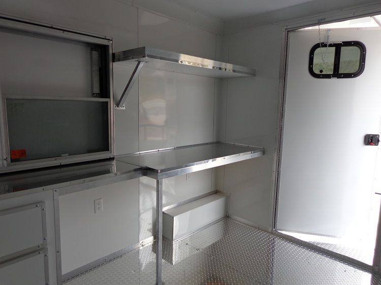 Concession Trailer 8.5’x20′ White – Food Event Catering BBQ Smoker — photo 15