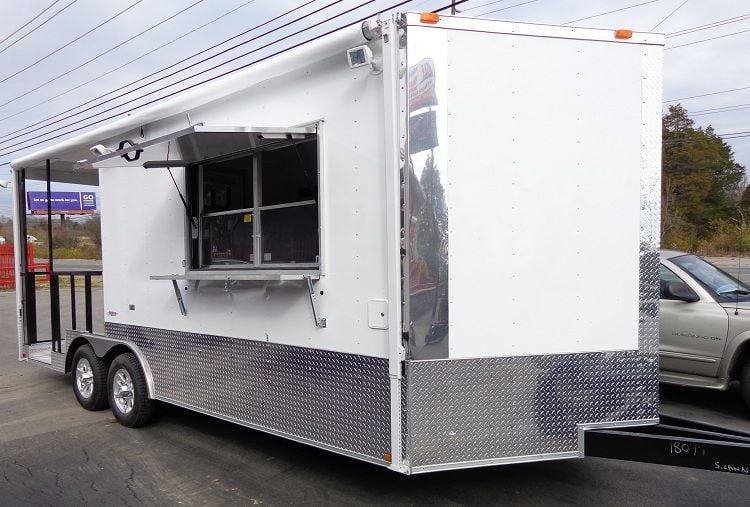 Concession Trailer 8.5’x20′ White – Food Event Catering BBQ Smoker — photo 7