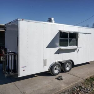Concession Trailer 8.5x20 White Vending Trailer