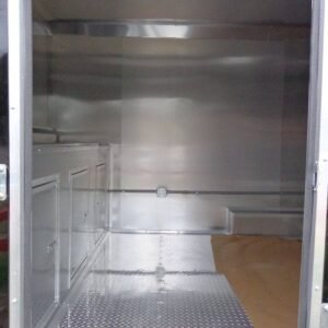 8.5 x 16 Black Event Trailer with glass serving and flip-down windows - view 15