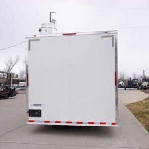 8.5 x 18 White Custom Trailer with 8-foot commercial grease hood - view 8