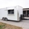 8.5 x 18 White Custom Trailer with 8-foot commercial grease hood