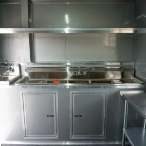 8.5 x 18 White Custom Trailer with 8-foot commercial grease hood - view 15