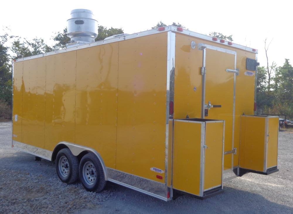 Concession Trailer 8.5’x18′ Yellow – Event Food Catering Enclosed Kitchen — photo 13