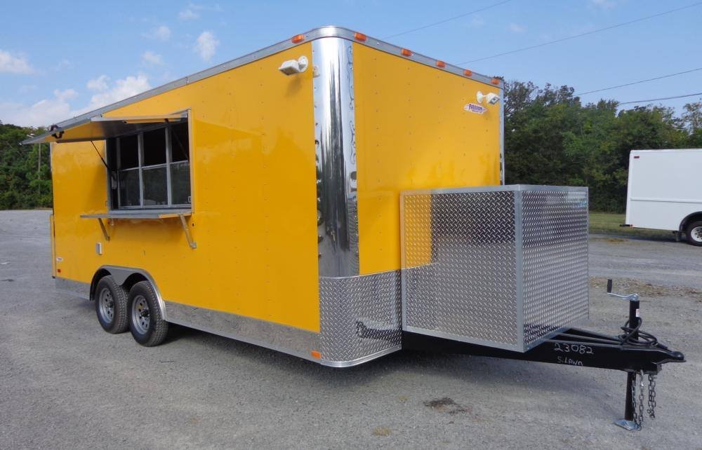 Concession Trailer 8.5’x18′ Yellow – Event Food Catering Enclosed Kitchen — photo 11