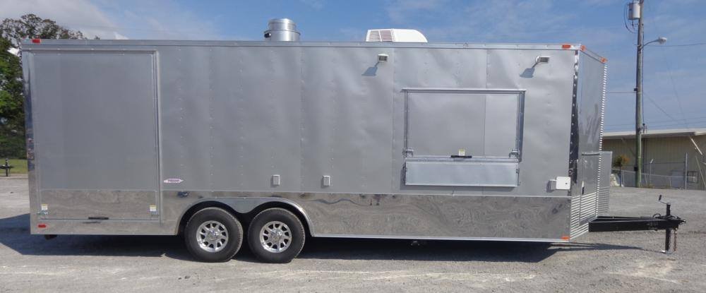 Concession Trailer 8.5′ x 24′ Silver – Vending Food Catering Kitchen — photo 9
