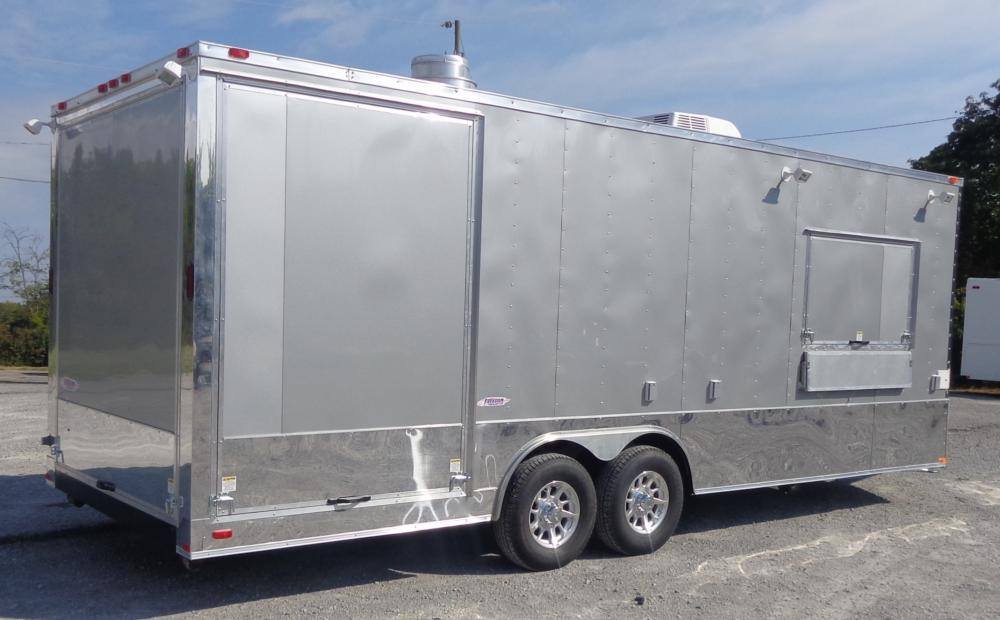 Concession Trailer 8.5′ x 24′ Silver – Vending Food Catering Kitchen — photo 6