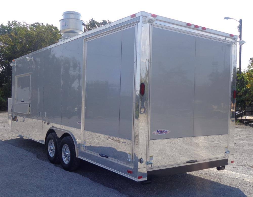 Concession Trailer 8.5′ x 24′ Silver – Vending Food Catering Kitchen — photo 3