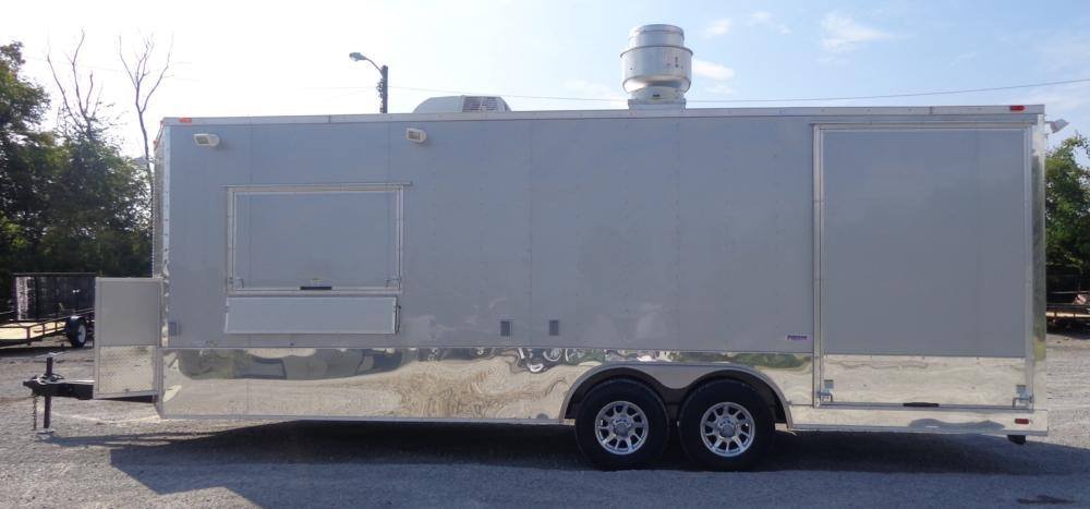 Concession Trailer 8.5′ x 24′ Silver – Vending Food Catering Kitchen — photo 2