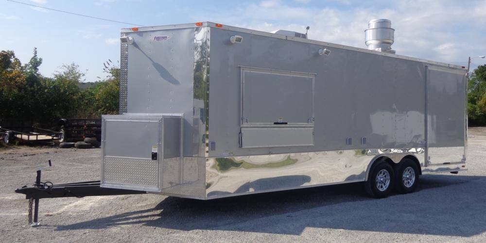 Concession Trailer 8.5′ x 24′ Silver – Vending Food Catering Kitchen — photo 7
