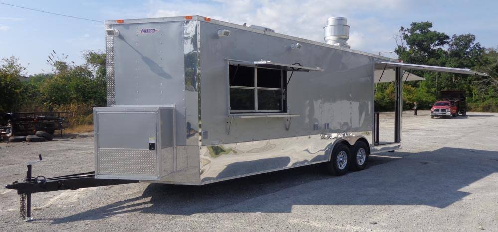Concession Trailer 8.5′ x 24′ Silver – Vending Food Catering Kitchen — photo 11