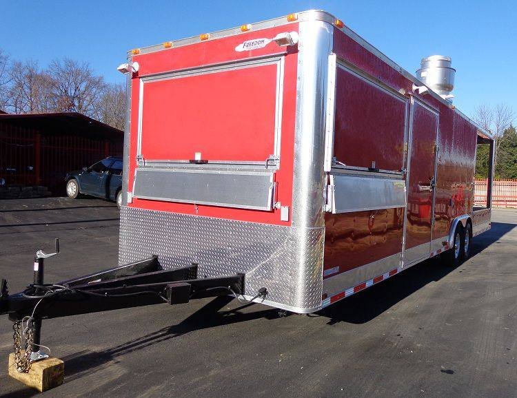 Concession Trailer 8.5’x30′ Red – Smoker BBQ Event Catering — photo 4