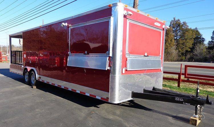 Concession Trailer 8.5’x30′ Red – Smoker BBQ Event Catering — photo 5