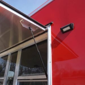 8.5 x 22 v-nose BBQ trailer red with 10-foot porch - view 13