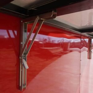 8.5 x 22 v-nose BBQ trailer red with 10-foot porch - view 14