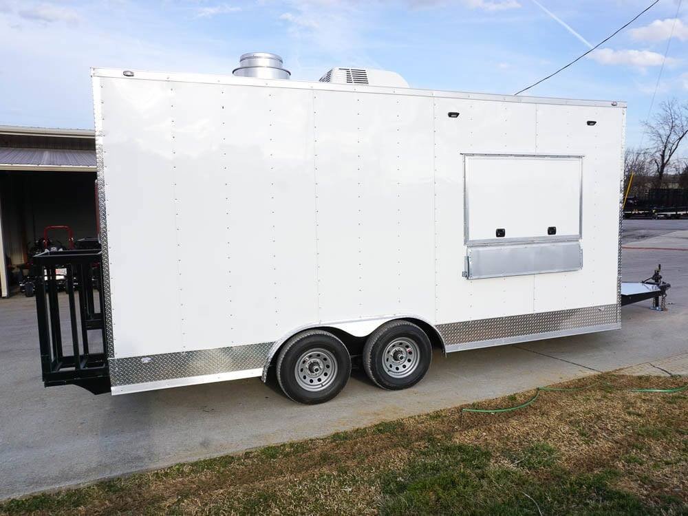 Concession Trailer 8.5′ X 18′ White Food Event Catering — photo 8
