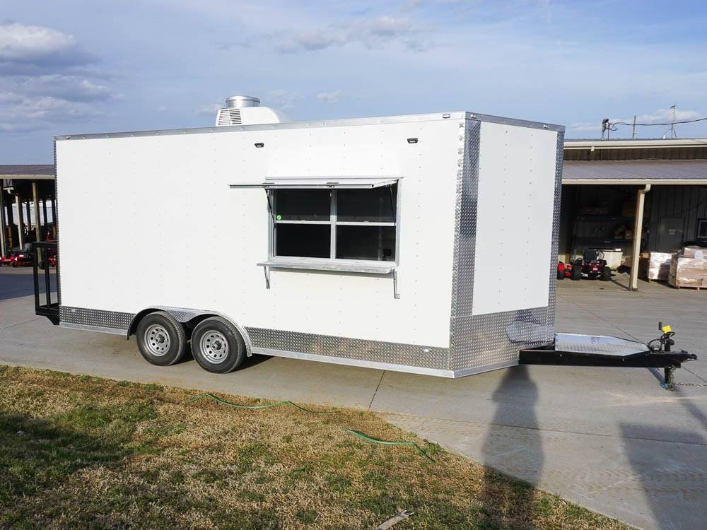 Concession Trailer 8.5′ X 18′ White Food Event Catering