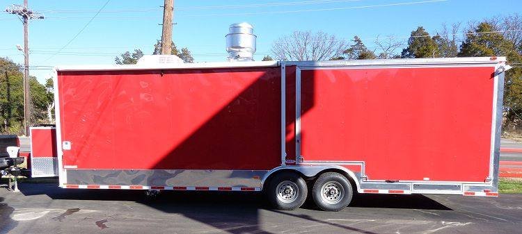 Concession Trailer 8.5′ x 28′ BBQ Smoker Food Event Catering (Red) — photo 4