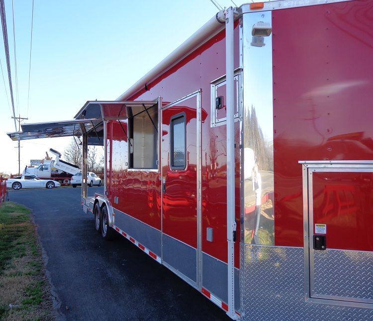 Concession Trailer 8.5′ x 28′ BBQ Smoker Food Event Catering (Red) — photo 5