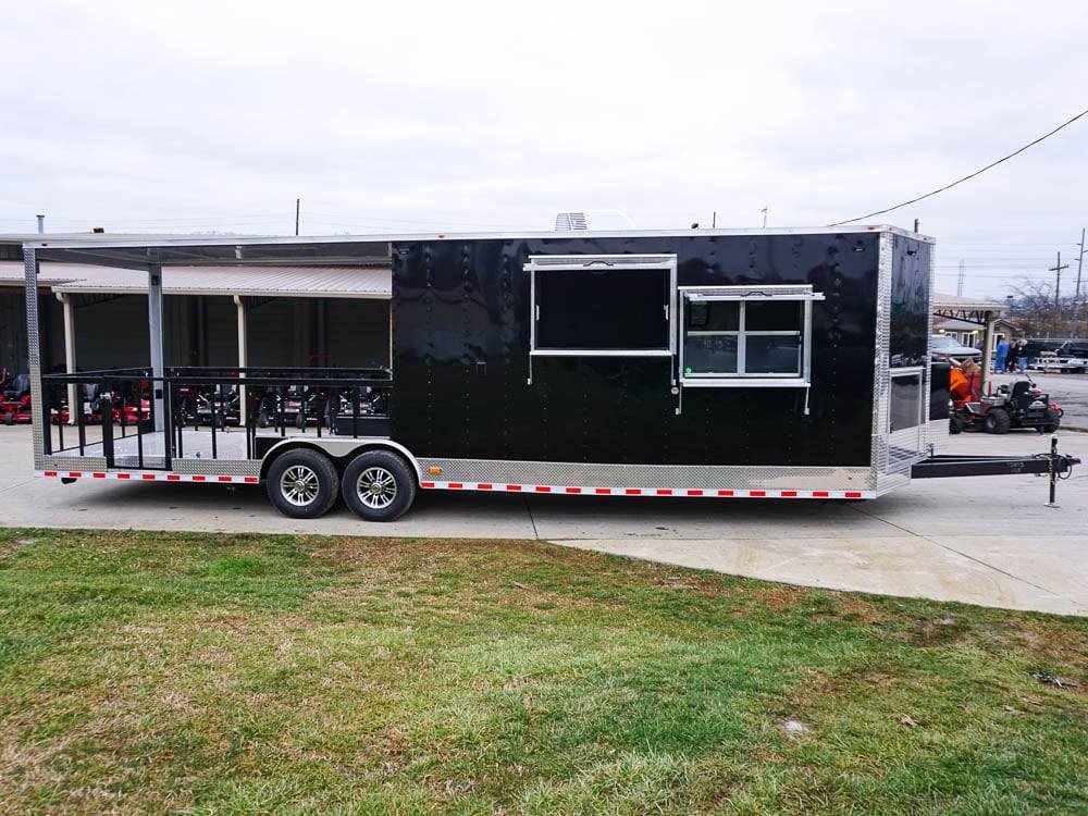 Concession Trailer 8.5′ x 30′ Custom BBQ Porch Event Catering