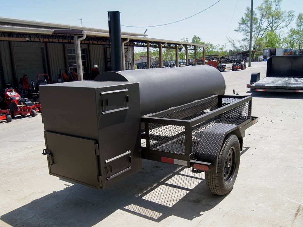 330 Gallon Pull Behind BBQ Smoker with Round Charcoal Grill 3500lb Axle — photo 5