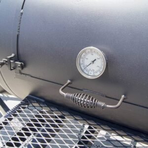 330 gallon pull-behind BBQ smoker with round tongue charcoal grill - view 10