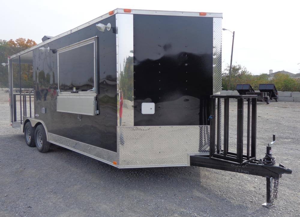 Concession Trailer 8.5’x20′ Black – BBQ Smoker Enclosed Food Kitchen — photo 2