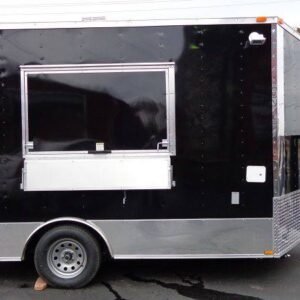 8.5 x 12 Black Vending Trailer with 42-inch vent hood and dual windows - view 7