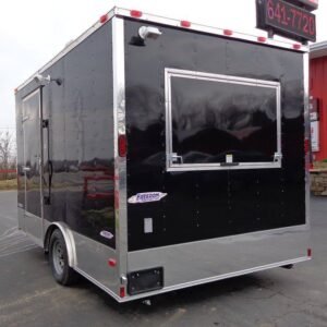 8.5 x 12 Black Vending Trailer with 42-inch vent hood and dual windows - view 10