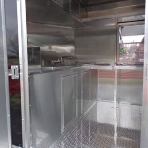 8.5 x 12 Black Vending Trailer with 42-inch vent hood and dual windows - view 14