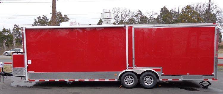 Concession Trailer 8.5′ x 28′ Red – BBQ Smoker Event Food Catering — photo 5