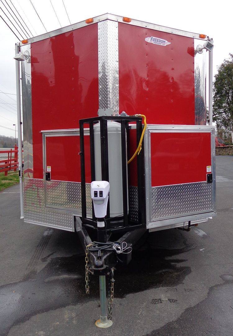 Concession Trailer 8.5′ x 28′ Red – BBQ Smoker Event Food Catering — photo 2