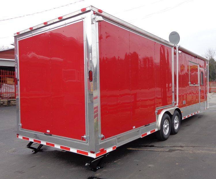 Concession Trailer 8.5′ x 28′ Red – BBQ Smoker Event Food Catering — photo 7