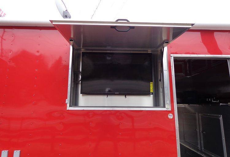 Concession Trailer 8.5′ x 28′ Red – BBQ Smoker Event Food Catering — photo 11