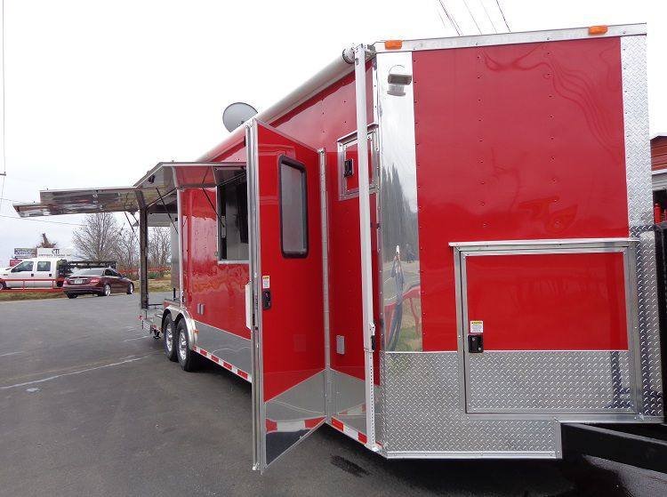 Concession Trailer 8.5′ x 28′ Red – BBQ Smoker Event Food Catering — photo 4